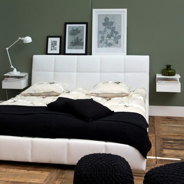 Ashlan Bedside Table with 1 Drawer in White - Image 5