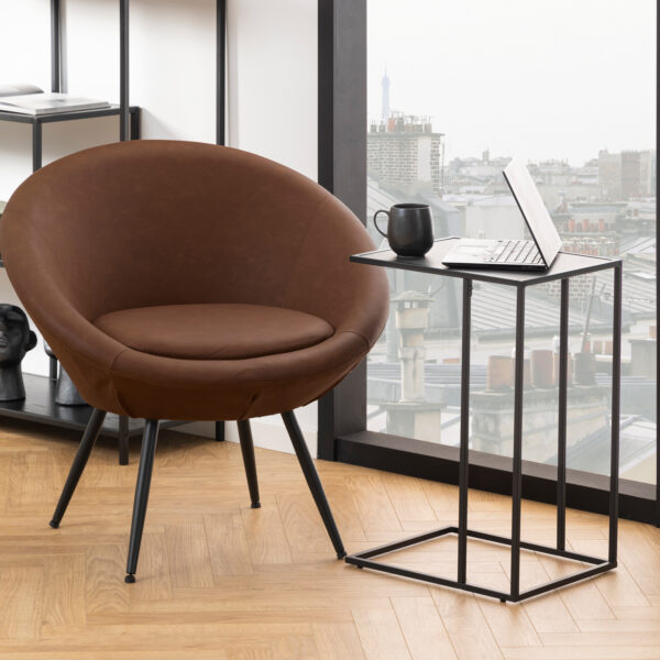 Infinity Side Table in Matt Black - Image 2