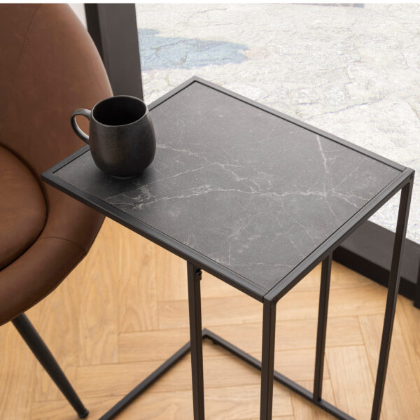Infinity Side Table in Matt Black - Image 5