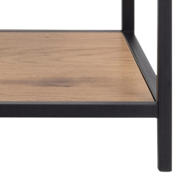 Seaford  Bookcase with 5 Shelves in Black and Oak - Image 6