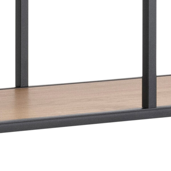 Seaford  Bookcase with 5 Shelves in Black and Oak - Image 7
