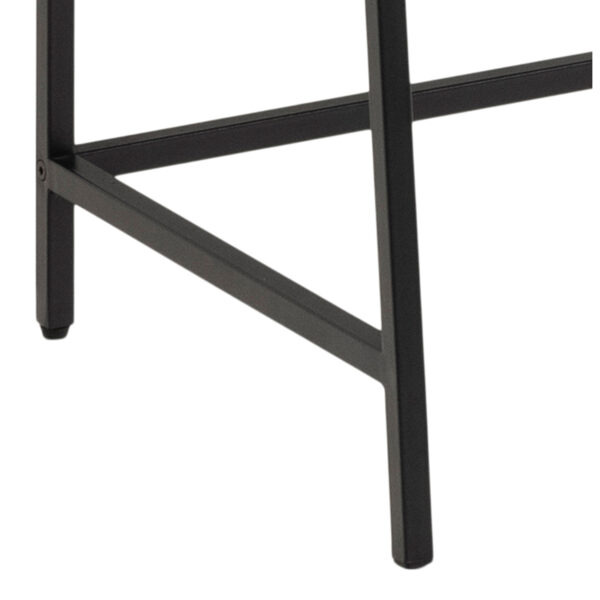 Seaford Bookcase with 1 Drawer in Black and Oak - Image 9