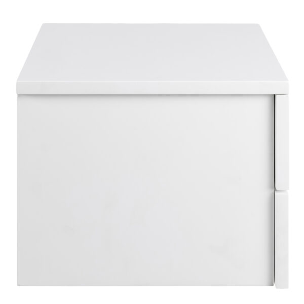 Avignon Bedside Table with 2 Drawers in White - Image 3