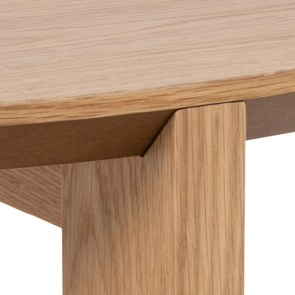 Maxime Round Coffee Table in Matt Oak - Image 9