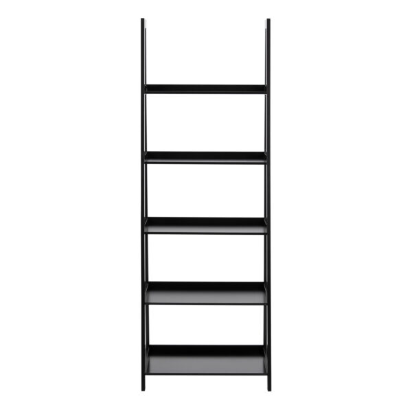 Wally Bookcase with 5 Shelves in Black - Image 2