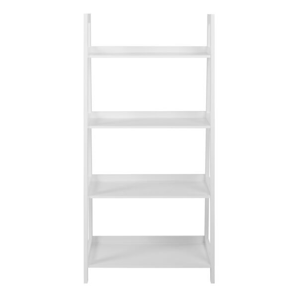 Wally Bookcase with 4 Shelves in White - Image 2