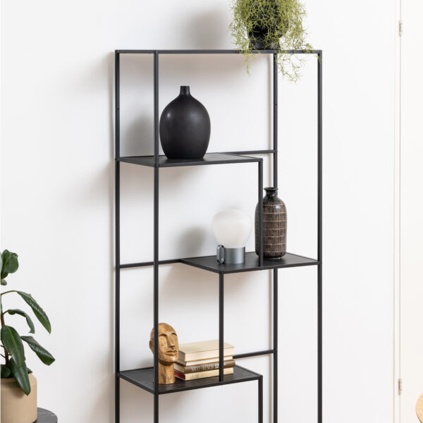 Infinity Bookcase with 4 shelves in Black - Image 5