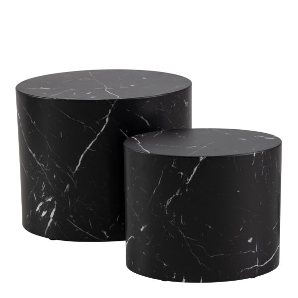 Mice Oval Coffee Table Set in Black - Image 3