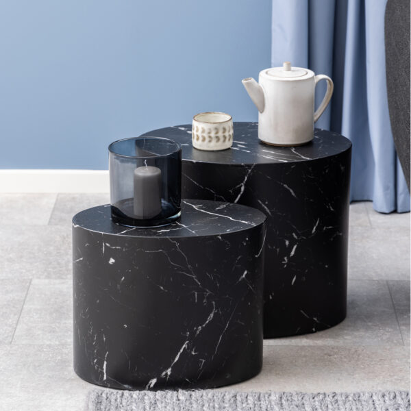 Mice Oval Coffee Table Set in Black - Image 4
