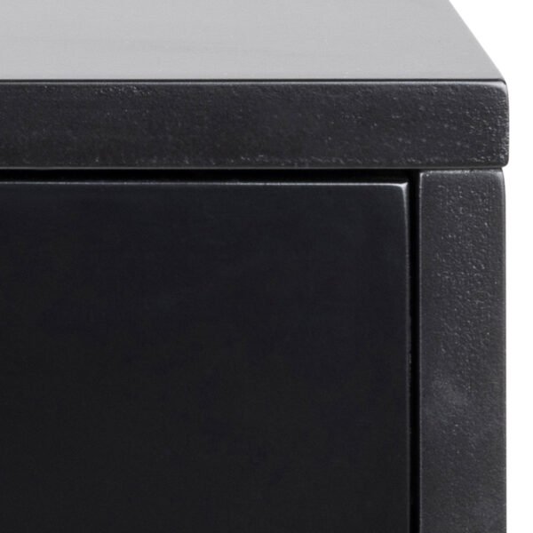 Cholet Square Bedside Table with 1 Drawer in Black - Image 6