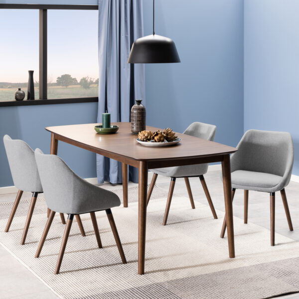 Montreux Rectangular Extending Dining Table in Walnut 180-219 cm - Image 6