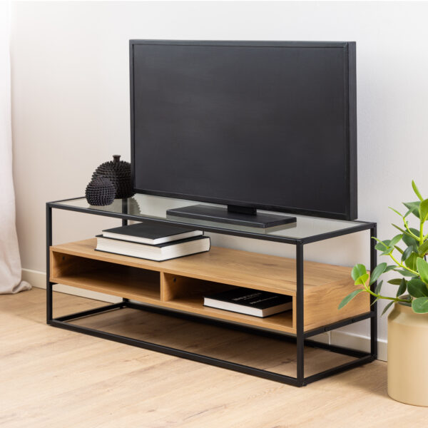 Randolf TV Unitin Black and Oak - Image 5