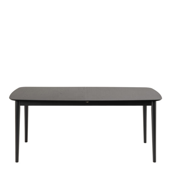 Montreux Rectangular Extending Dining Table in Black 180-219 cm - Image 2
