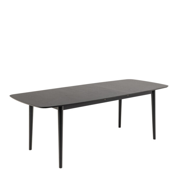 Montreux Rectangular Extending Dining Table in Black 180-219 cm - Image 3