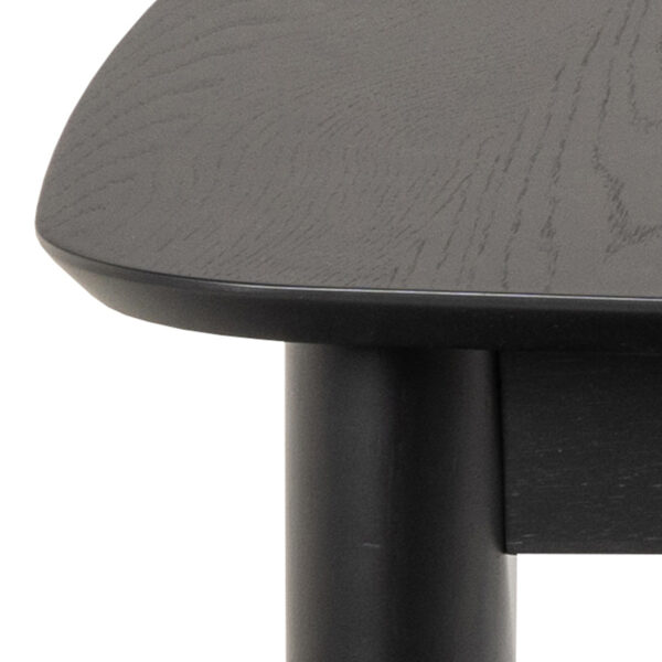 Montreux Rectangular Extending Dining Table in Black 180-219 cm - Image 8