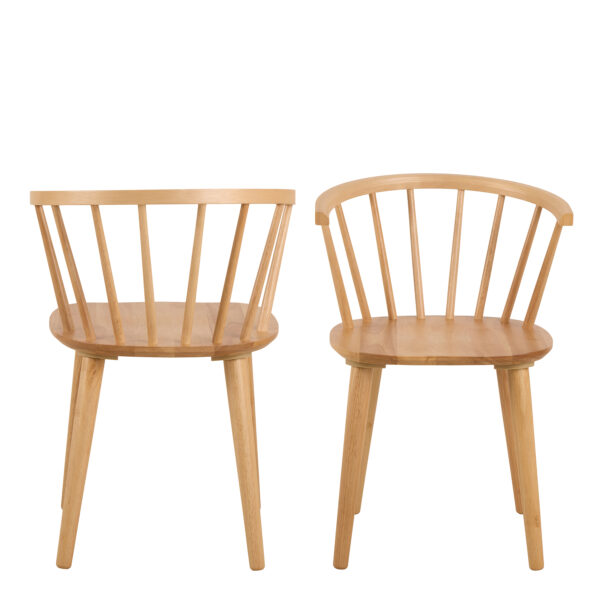 Ida Dining Chair in Oak Set of 2 - Image 2