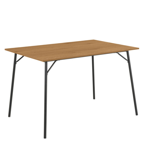 Peru Dining Table in Black and Oak Included 4 Elvira Dining Chair in Black and Oak - Image 2