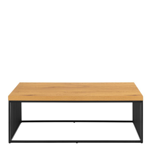 Strington Coffee Table in Black and Oak - Image 3