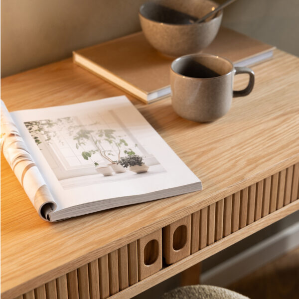 Langley Office Desk in Oak - Image 6