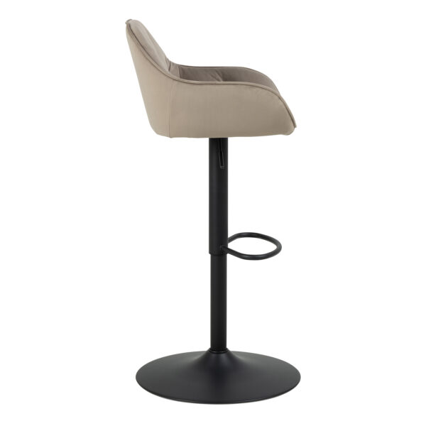 Brooke Swivel Bar Stool with Height Adjustable Function in Beige Set of 2 - Image 4