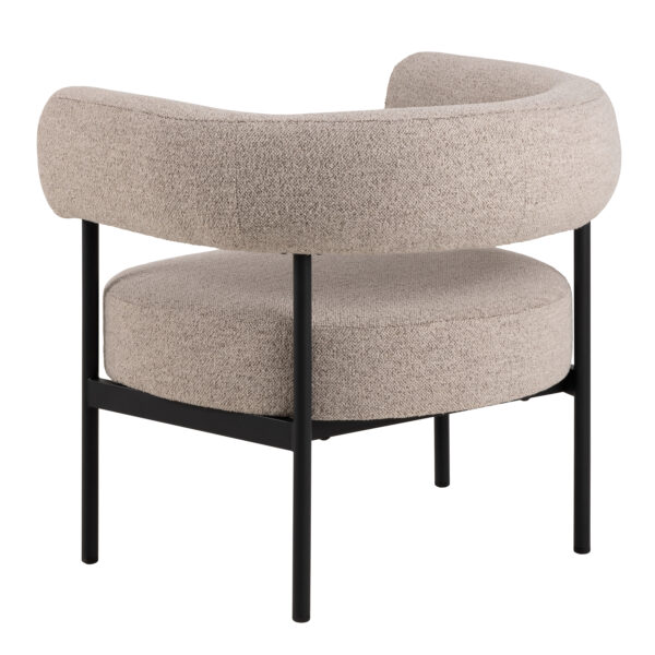 Oakfield Lounge Chair in Beige Fabic with Black Legs - Image 3