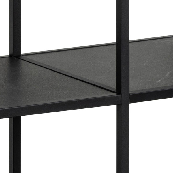 Strington Bookcase with 2 Shelves in Black - Image 7