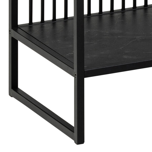 Strington Bookcase with 2 Shelves in Black - Image 8
