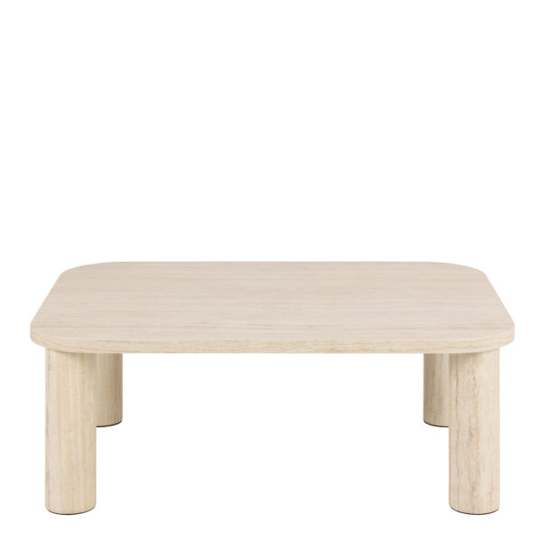 Solano Rectangular Coffee Table in Light Travertine 100 x 75 cm - Image 2
