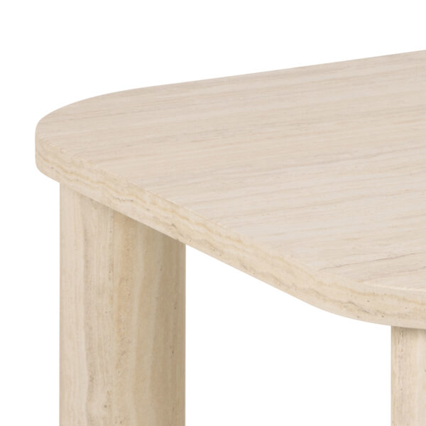 Solano Rectangular Coffee Table in Light Travertine 100 x 75 cm - Image 5