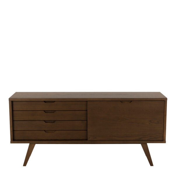 A-Line Sideboard with 4 Drawers and Sliding Door in Smoked Oak - Image 2