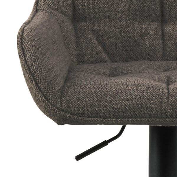 Brooke Swivel Bar Stool with Height Adjustable Function in Taupe Set of 2 - Image 6