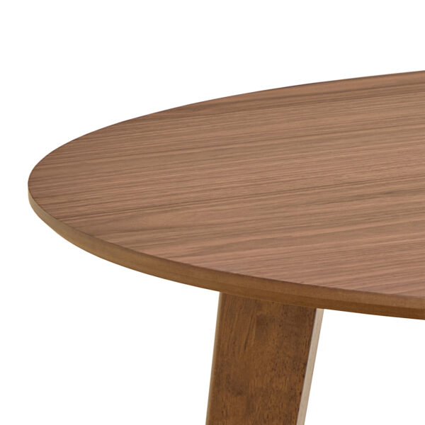 Roxby Round Dining Table in Walnut 120x76cm - Image 4