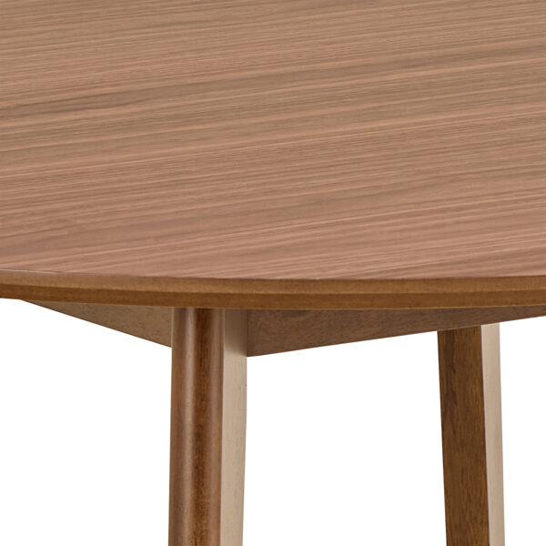 Roxby Round Dining Table in Walnut 120x76cm - Image 5