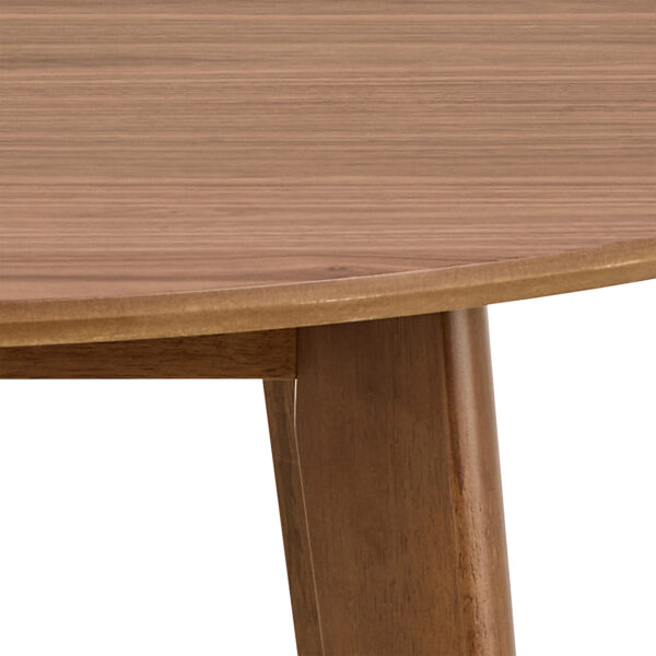 Roxby Round Dining Table in Walnut 120x76cm - Image 6