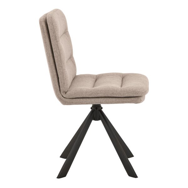 Dean Beige Swivel Dining Chair Set of 2 - Image 4