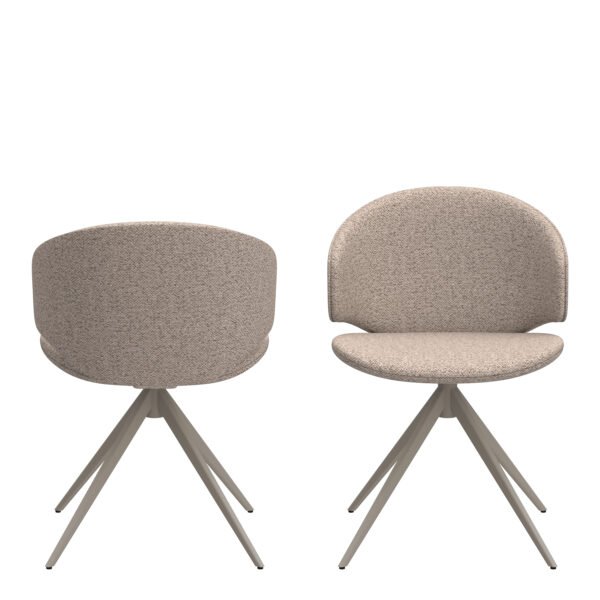 Ella Swivel Beige Dining Chair - Image 3