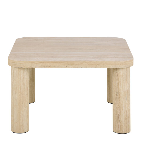 Solano Square Coffee Table in Light Travertine 60 x 60 cm - Image 2