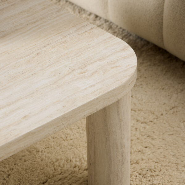 Solano Square Coffee Table in Light Travertine 60 x 60 cm - Image 4