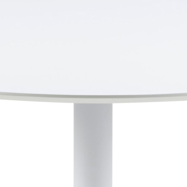 Ibiza Round Dining Table with White Top and White Base - Image 4