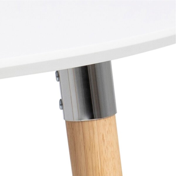 Belina Oval Dining Table in White & Oak - Image 9