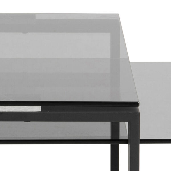 Katrine Coffee Table Set with Smoked Glass Top - Image 7