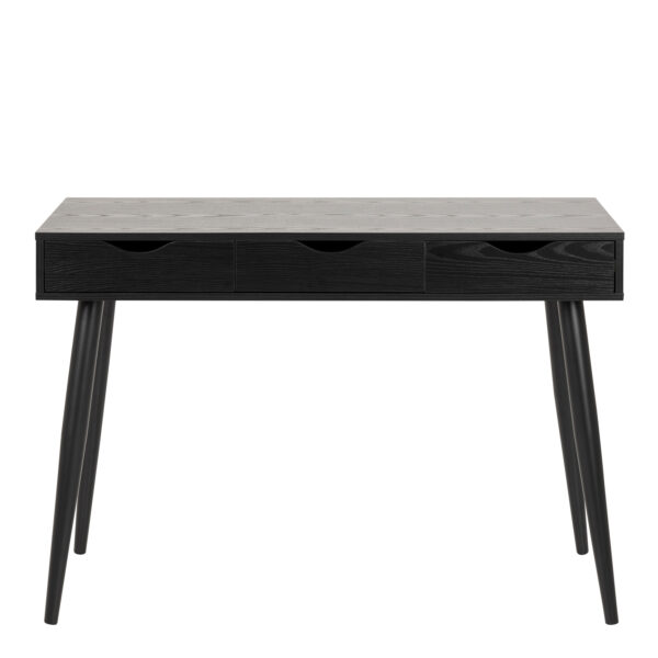 Neptun 3 Drawer Office Desk in Black - Image 2