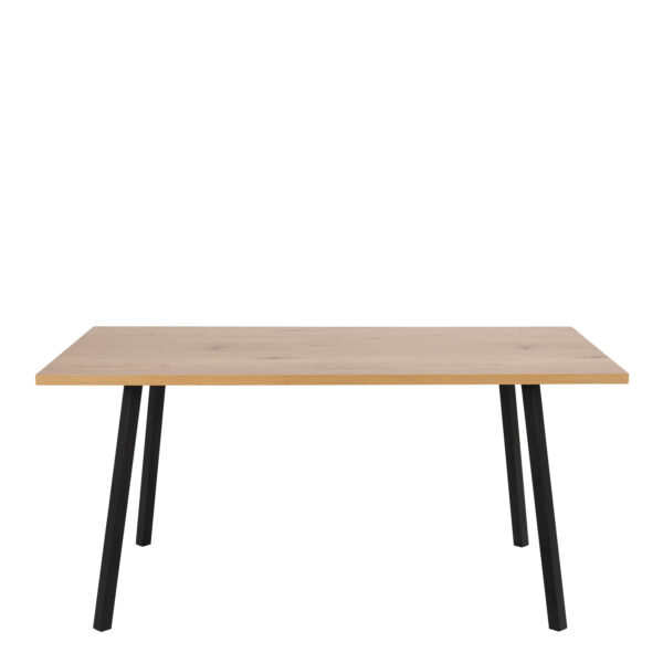 Cenny Dining Table in Oak & Black Included 4 Wilma Dining Chair in Light Grey - Image 3