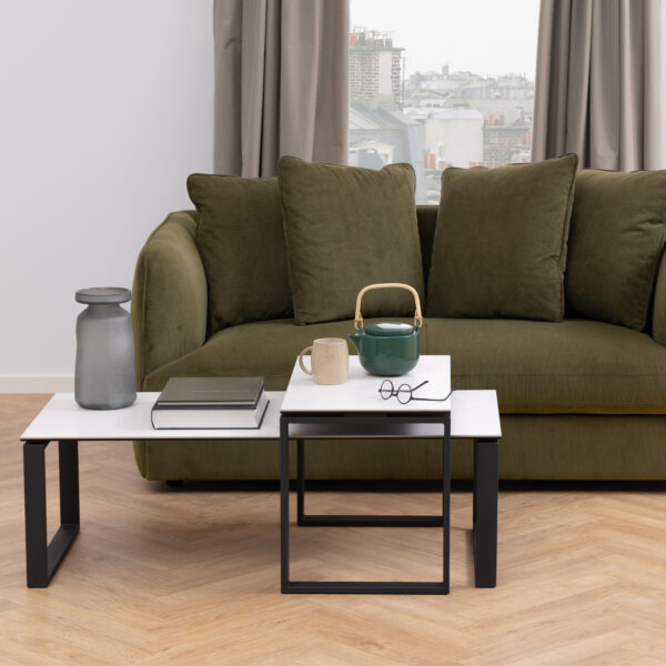 Katrine Coffee Table Set with White Ceramic Akranes Top - Image 3