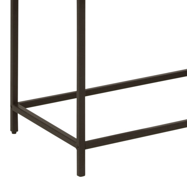 Seaford 2 Glass Door Display Cabinet in Black & Oak - Image 8
