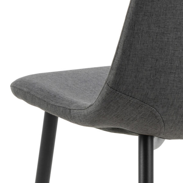 Malta Ceramic Round Dining Table in Black 90x75cm Included 4 Celia Dining Chair in Light Grey - Image 9