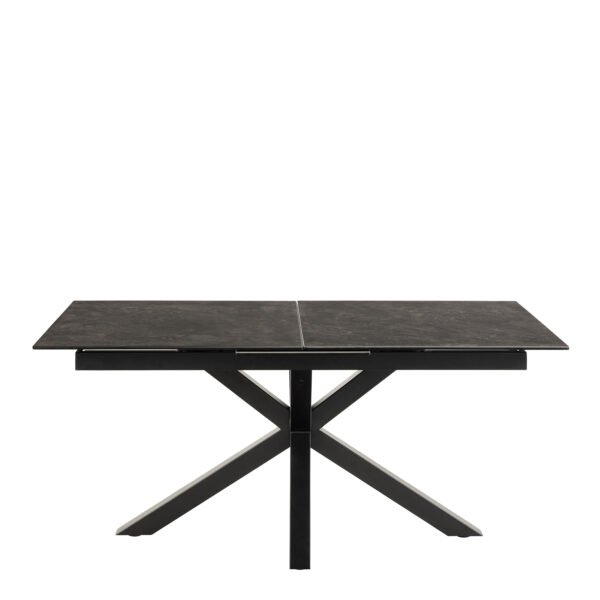 Heaven Extendable Dining Table with Ceramic Black Top 168cm - Image 3