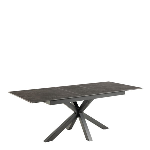 Heaven Extendable Dining Table with Ceramic Black Top 168cm - Image 4