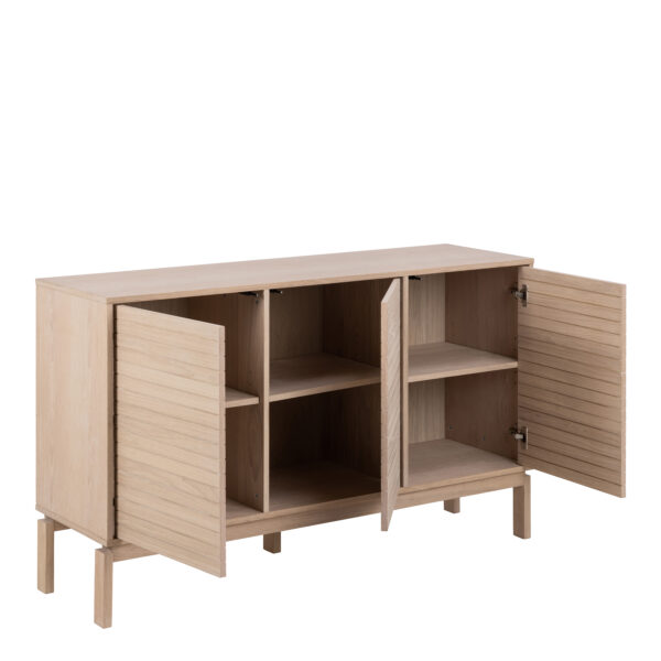 Linley 3 Door Sideboard in White Oak - Image 4