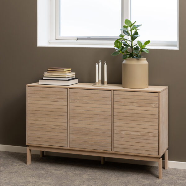 Linley 3 Door Sideboard in White Oak - Image 5